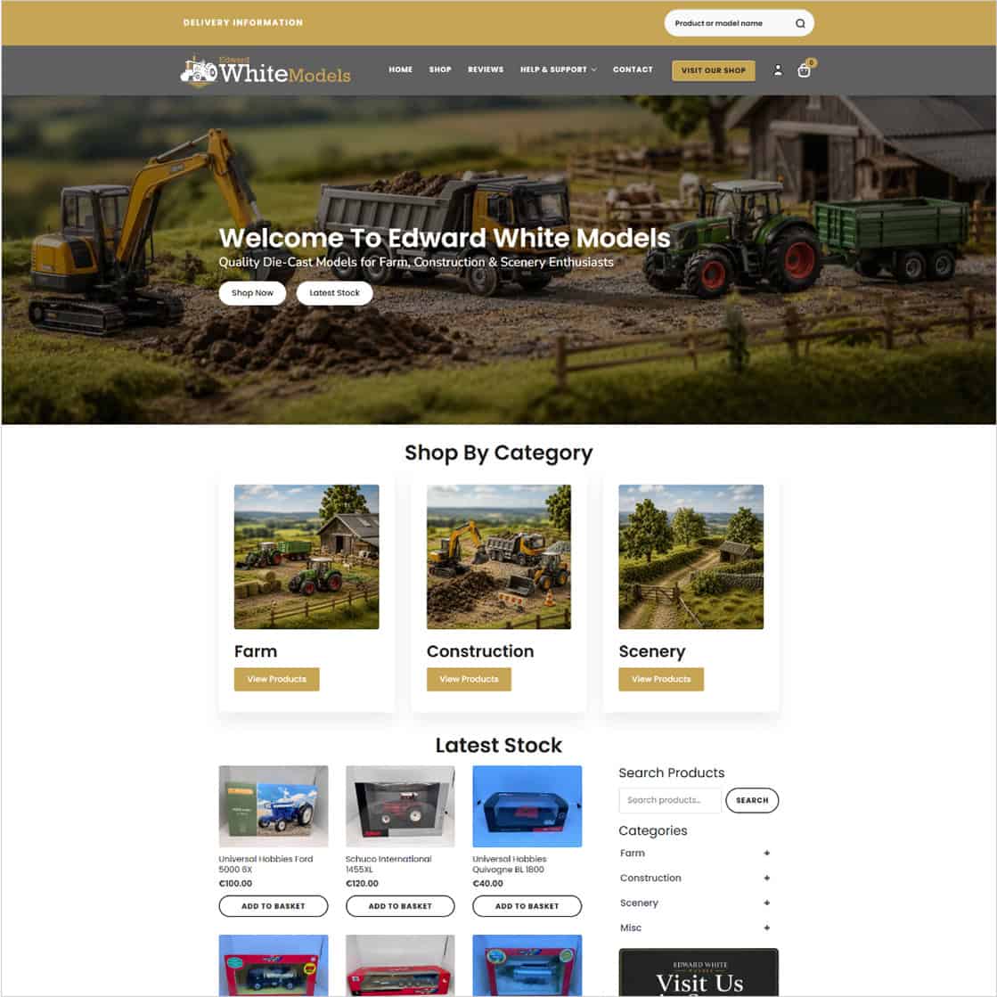 New Ecommerce Website Launch: Edward White Models